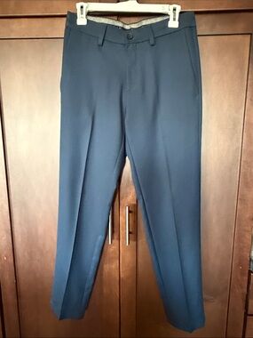 Haggar Navy Cool 18 Pro Slim Fit Dress Pant